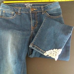 Cat & Jack Girl Skinny Jean with Lace Hem Size 14